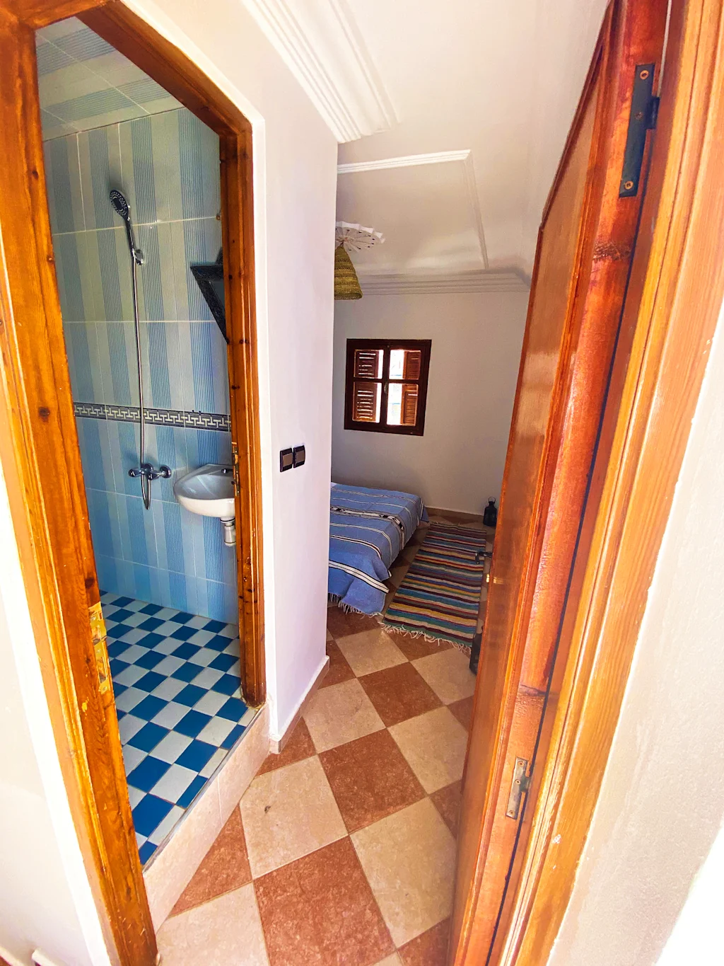 Design and interior detail at Tamraght White Hostel